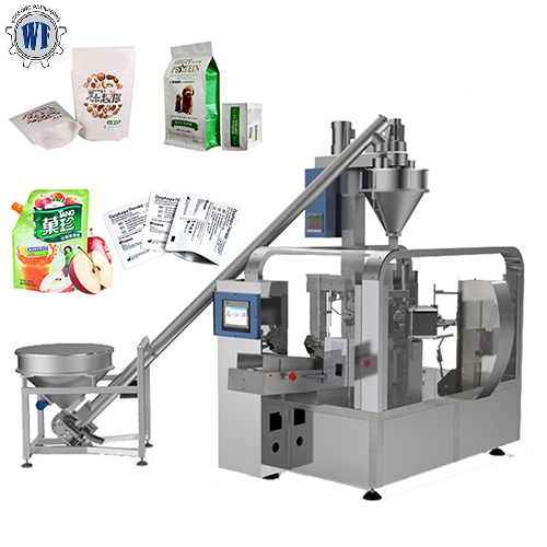 Rotary Premade Bag Packing Machine +Auger filler For Powder