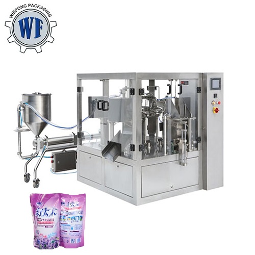 Rotary Premade Bag Packing Machine +piston pump  for liquid