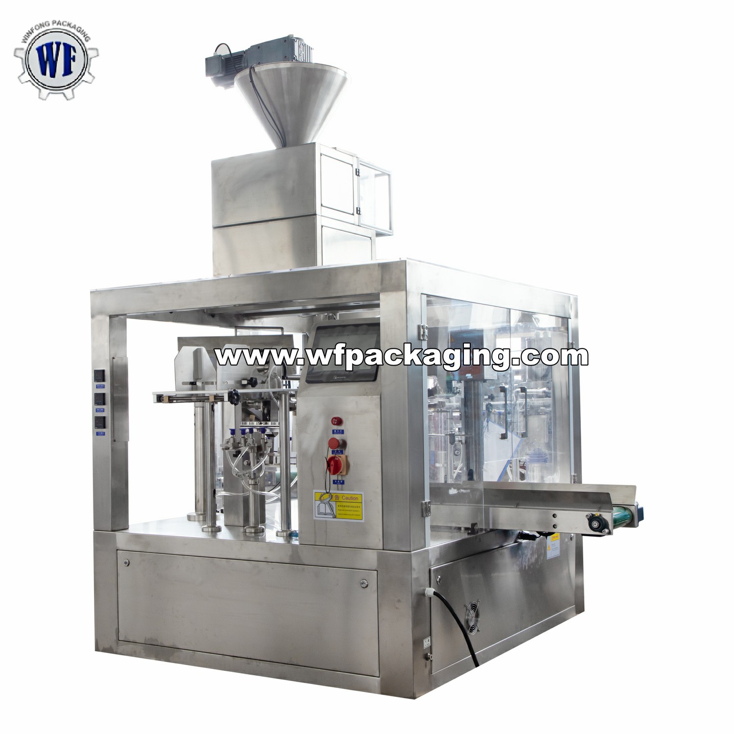 Rotary Premade Bag Packing Machine +Cup filler For salt,seeds.