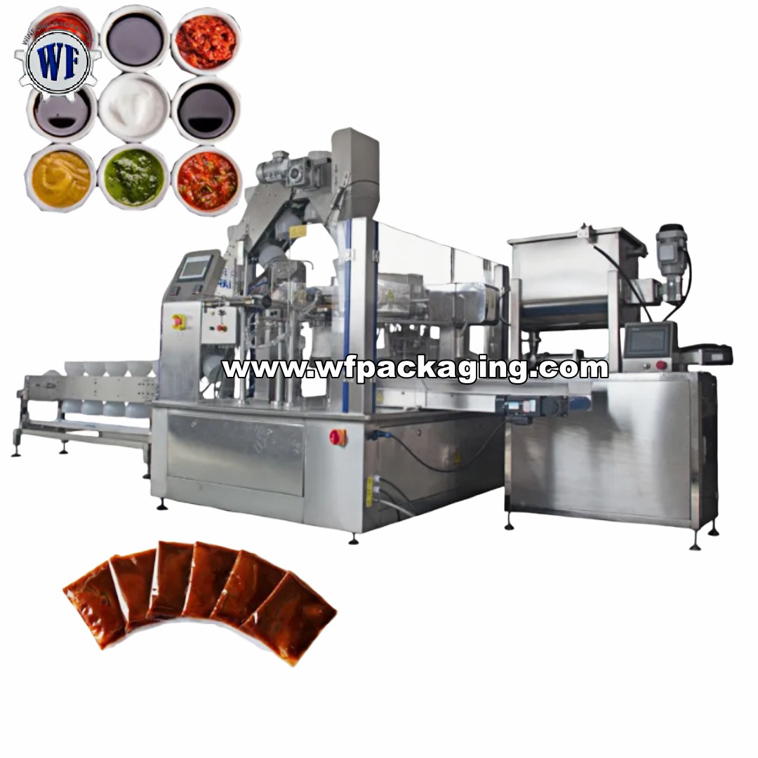Rotary Premade Bag Packing Machine +piston pump  for liquid