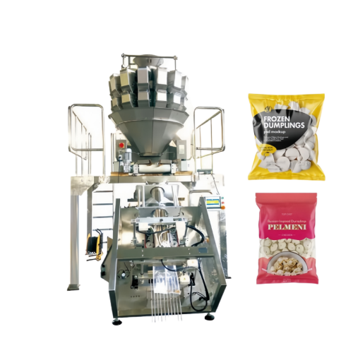 Automatic 1-2kg Frozen Food Inclined Type Packaging Machine with Multihead Weigher 